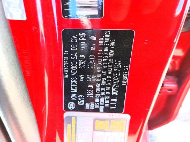 2019 KIA FORTE LXS LXS 12