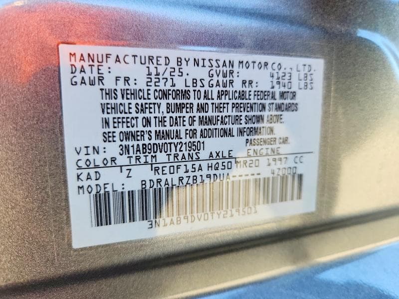 2026 NISSAN SENTRA SR 12