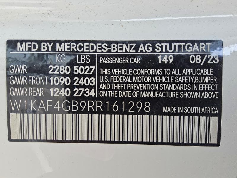 2024 MERCEDES-BENZ C 300 300 13