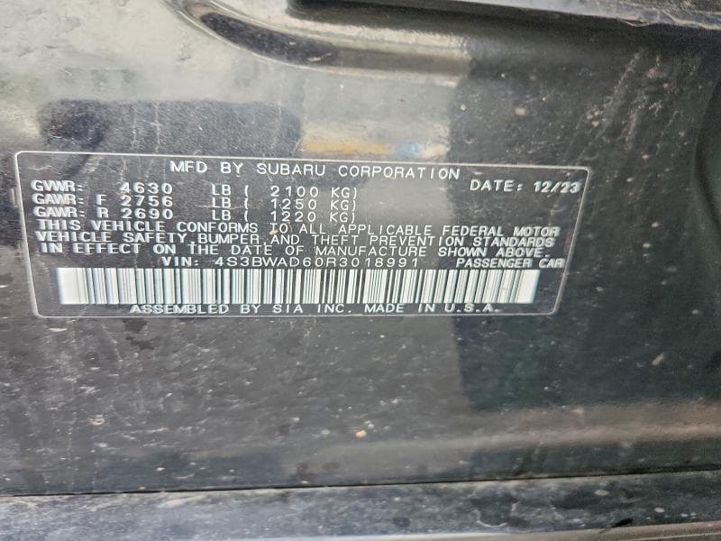 2024 SUBARU LEGACY PREMIUM 12