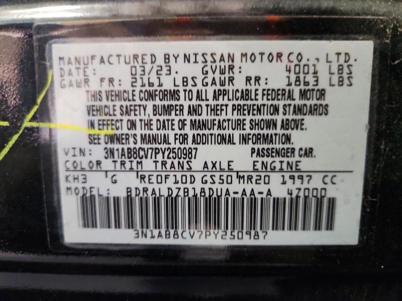 2023 NISSAN SENTRA SV SV 13