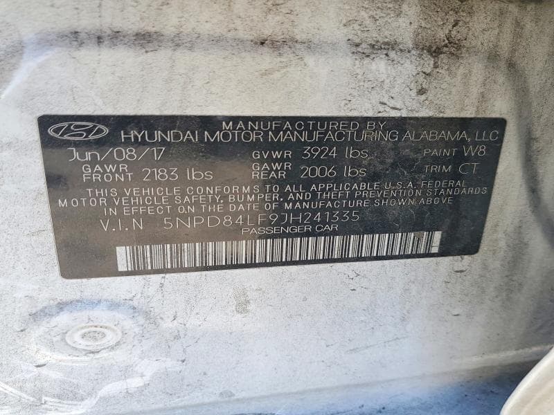 2018 HYUNDAI ELANTRA SEL SEL 13