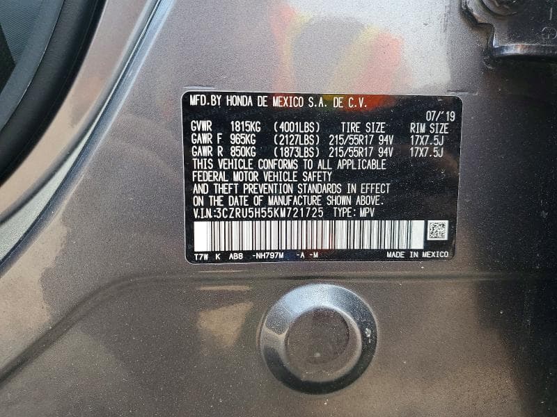 2019 HONDA HR-V EX 13