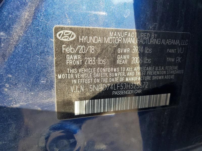 2018 HYUNDAI ELANTRA SE 12