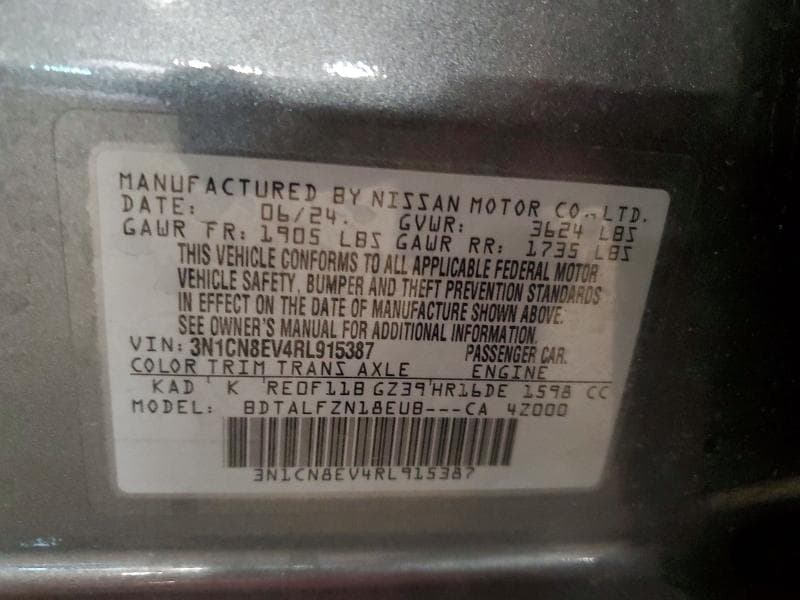 2024 NISSAN VERSA SV 12