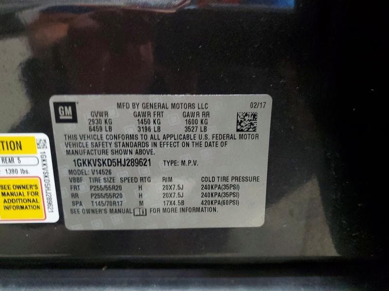 2017 GMC ACADIA LIMITED SLT-2 SLT-2 13