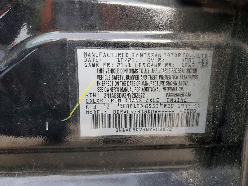 2022 NISSAN SENTRA SR 12