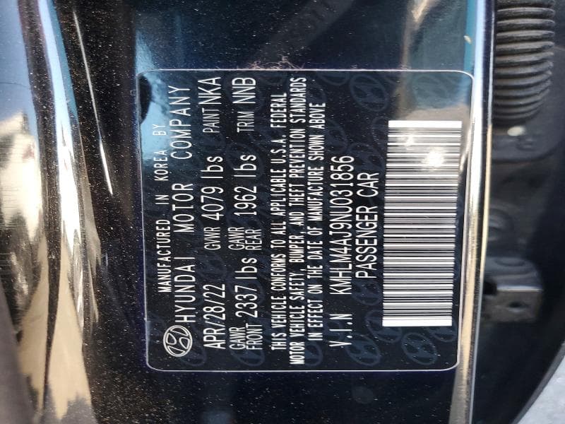 2022 HYUNDAI ELANTRA BLUE 12