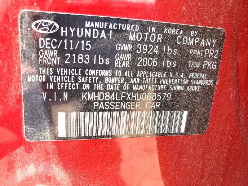 2017 HYUNDAI ELANTRA SE SE 12