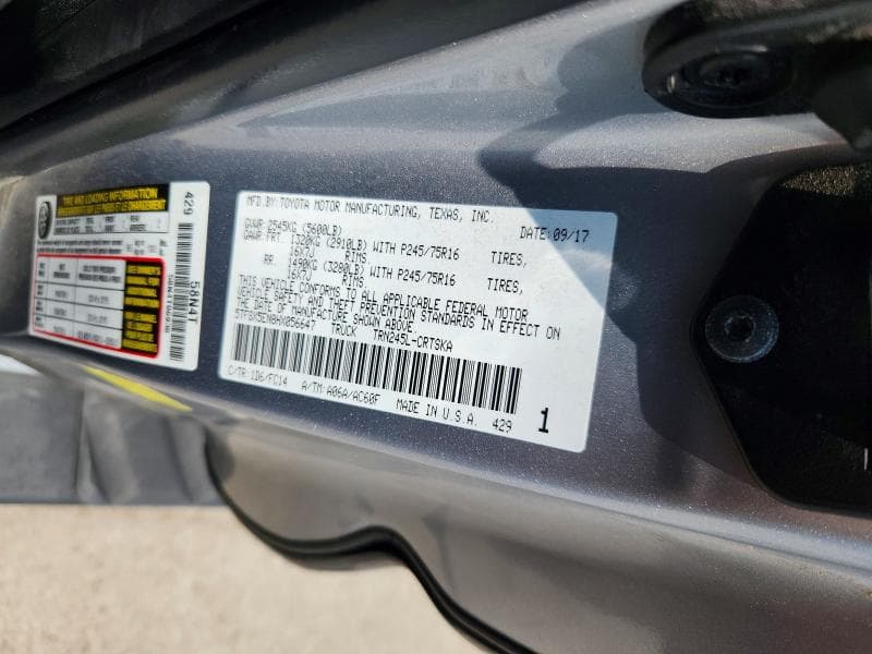 2017 TOYOTA TACOMA SR5 12
