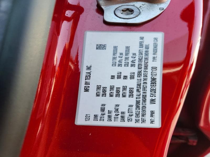 2022 TESLA MODEL 3 13