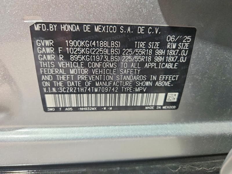 2026 HONDA HR-V EXL 13