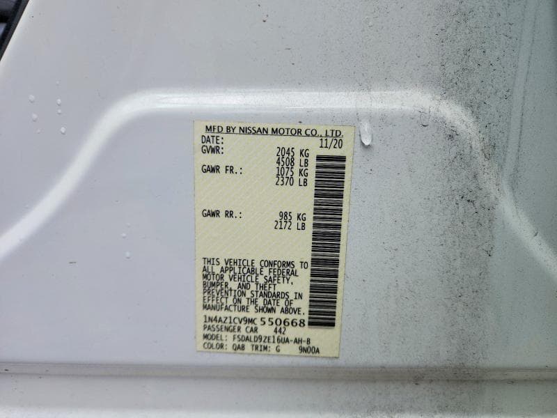2021 NISSAN LEAF SV 13