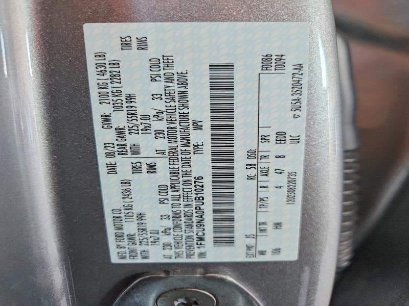 2023 FORD ESCAPE ST LINE SELECT ST LINE SELECT 13