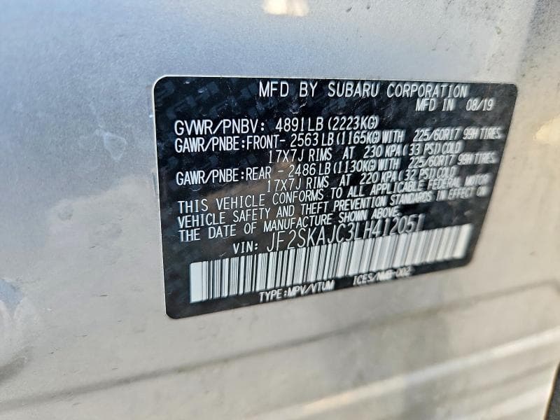 2020 SUBARU FORESTER PREMIUM PREMIUM 14