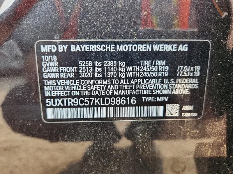2019 BMW X3 XDRIVE30I XDRIVE30I 14