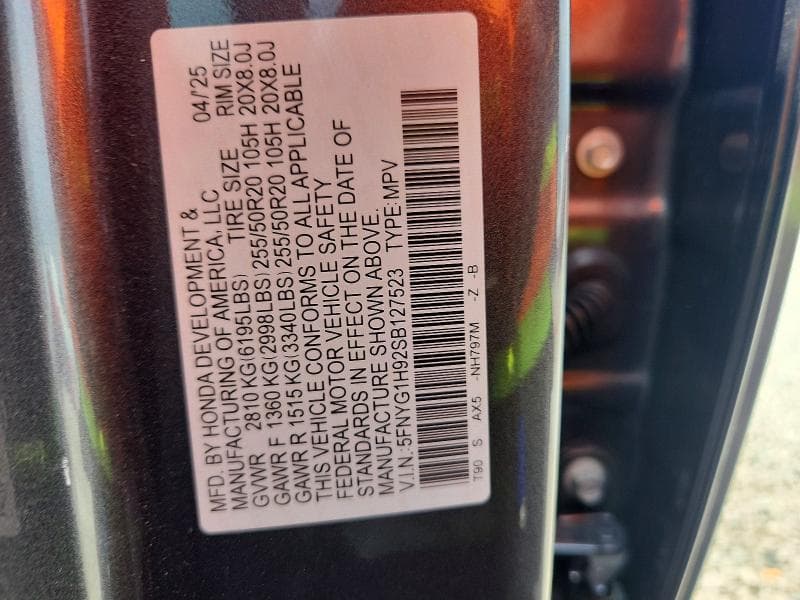 2025 HONDA PILOT BLACK 10
