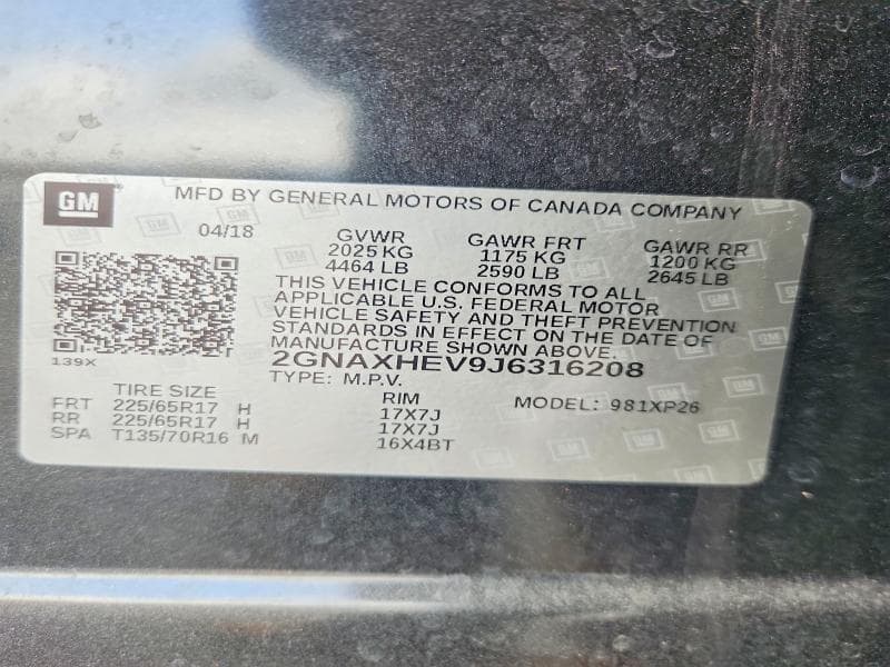 2018 CHEVROLET EQUINOX LS 13