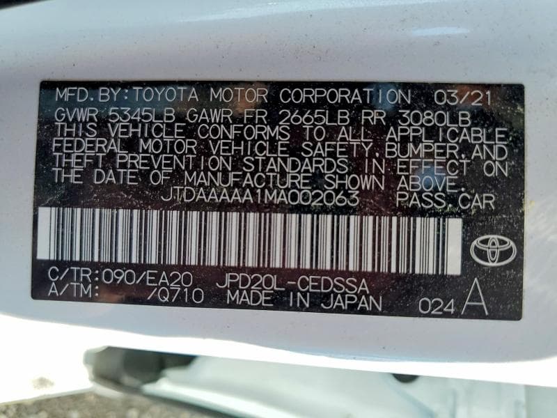 2021 TOYOTA MIRAI XLE XLE 14