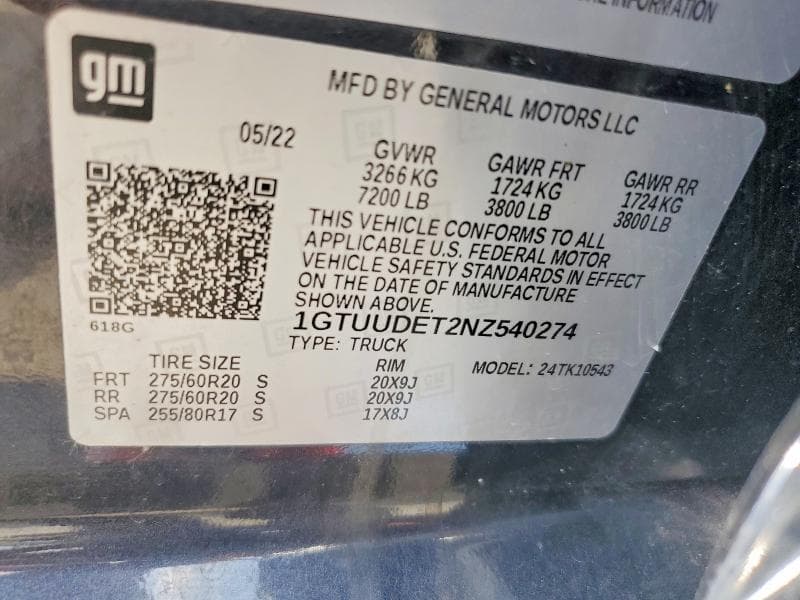 2022 GMC SIERRA K1500 SLT 12
