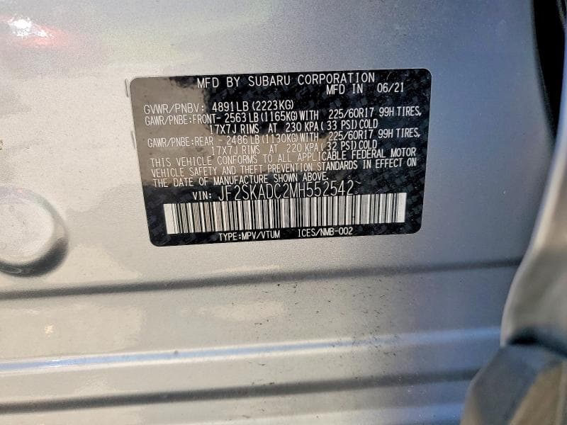 2021 SUBARU FORESTER 14