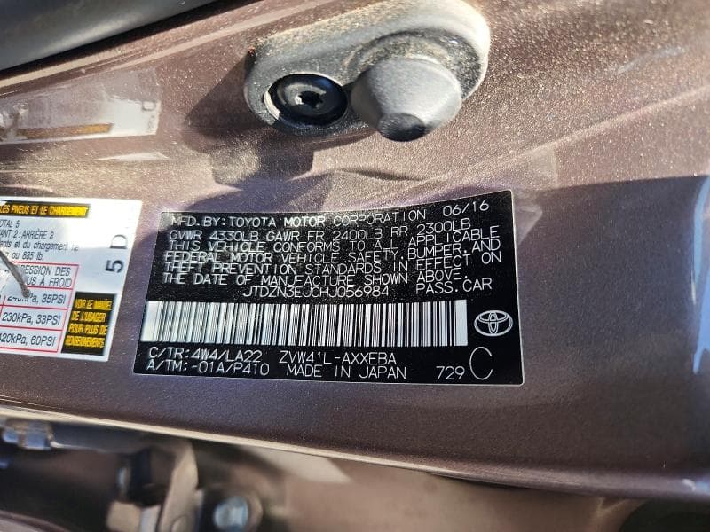 2017 TOYOTA PRIUS V FOUR 12