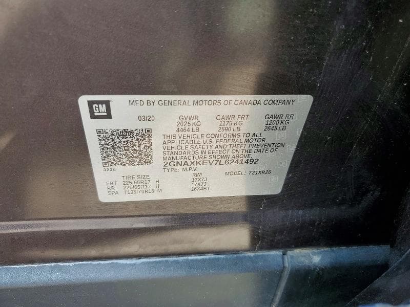 2020 CHEVROLET EQUINOX LT 13