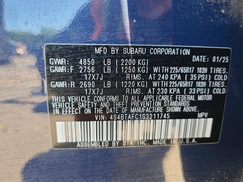 2025 SUBARU OUTBACK PREMIUM 13