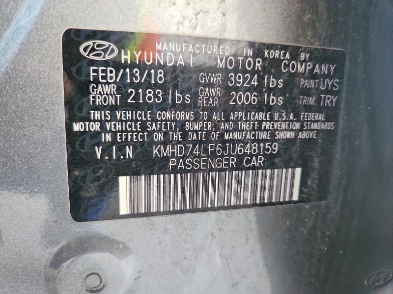 2018 HYUNDAI ELANTRA SE SE 12