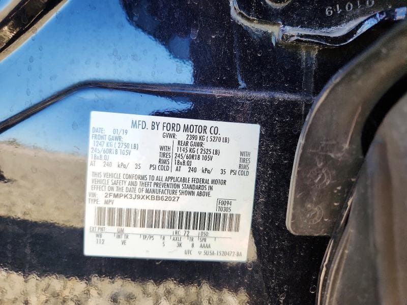 2019 FORD EDGE SEL 13