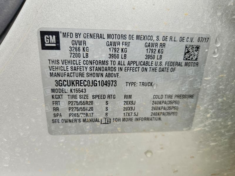 2018 CHEVROLET SILVERADO K1500 LT 12