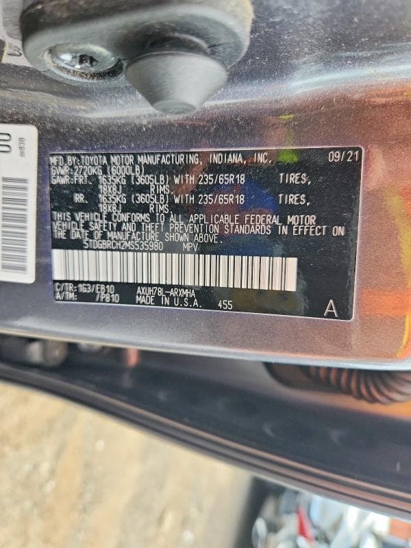 2021 TOYOTA HIGHLANDER HYBRID XLE 13