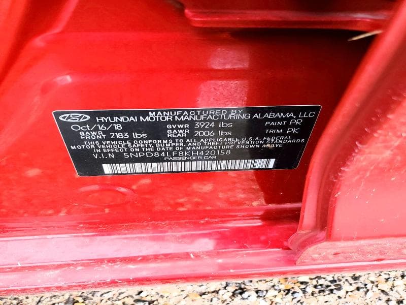 2019 HYUNDAI ELANTRA SEL SEL 12