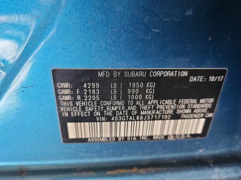 2018 SUBARU IMPREZA SPORT SPORT 13