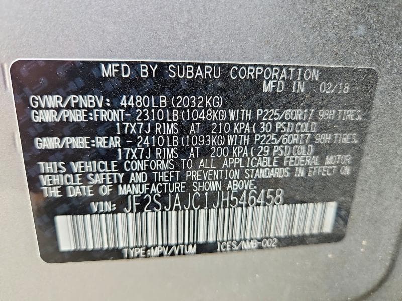 2018 SUBARU FORESTER 2.5I LIMITED 13