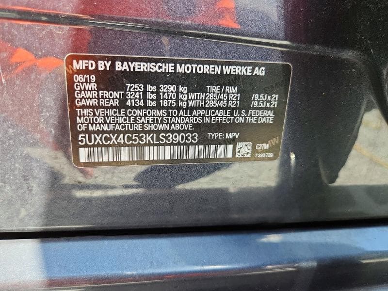 2019 BMW X7 XDRIVE50I XDRIVE50I 13