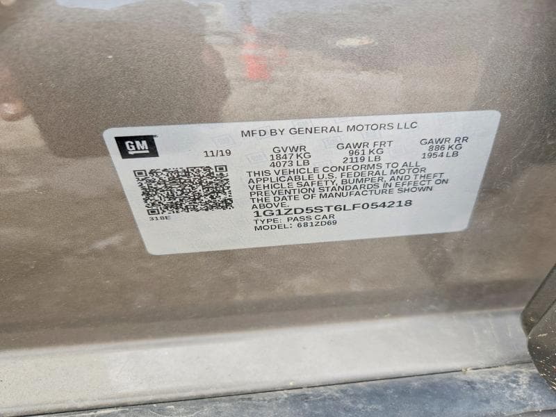 2020 CHEVROLET MALIBU LT 12