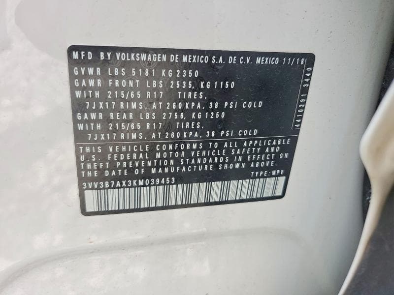 2019 VOLKSWAGEN TIGUAN SE/SEL/SEL R-LINE JET-BLACK/SEL R-LINE 12
