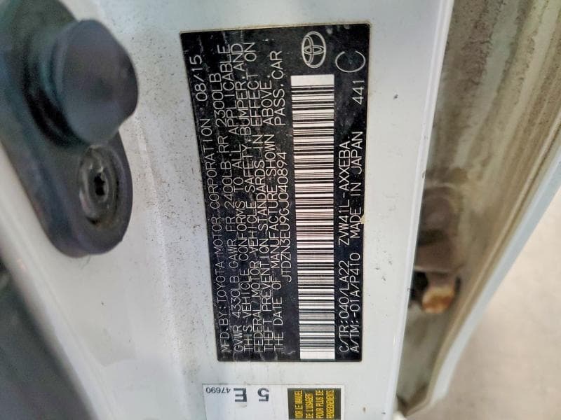 2016 TOYOTA PRIUS V FIVE FIVE 13