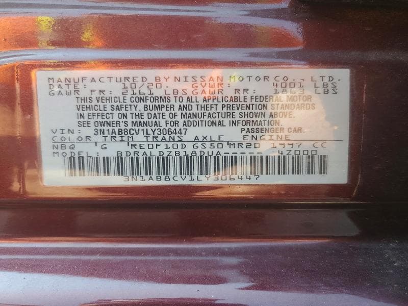 2020 NISSAN SENTRA SV 12