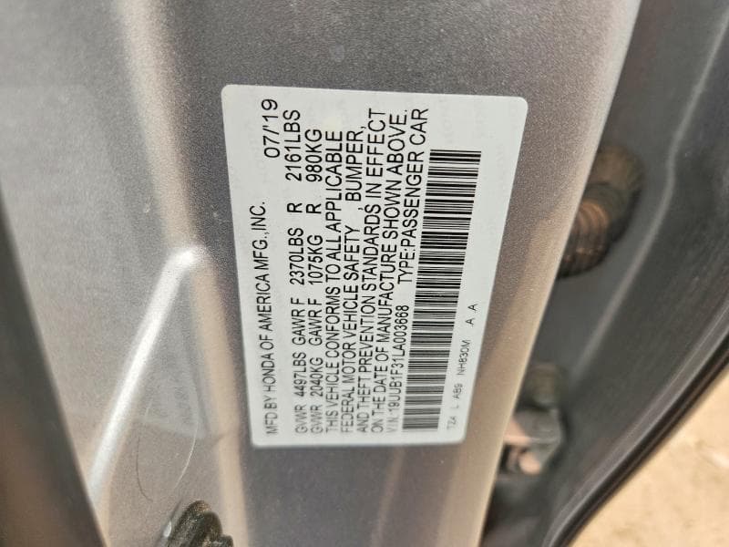 2020 ACURA TLX 12