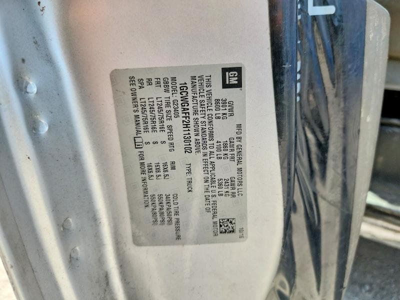 2017 CHEVROLET EXPRESS G2500 13