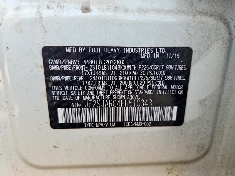 2017 SUBARU FORESTER 2.5I LIMITED 14