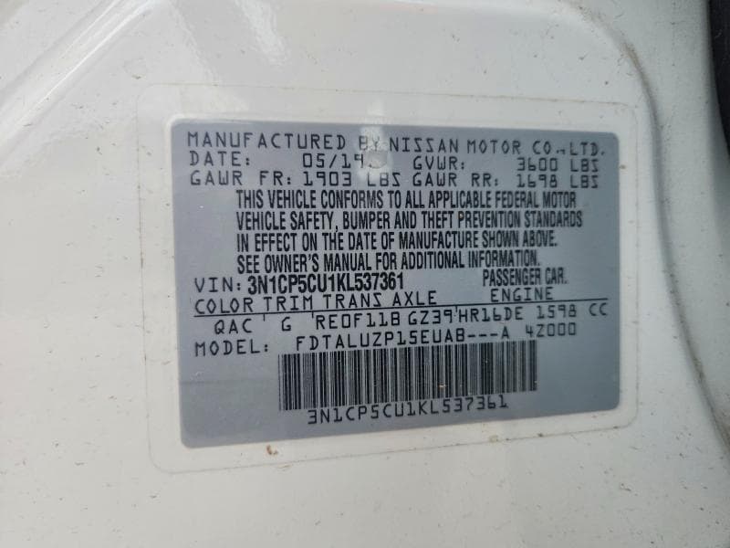 2019 NISSAN KICKS SR SR 13
