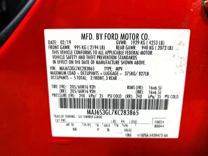 2019 FORD ECOSPORT SE 13