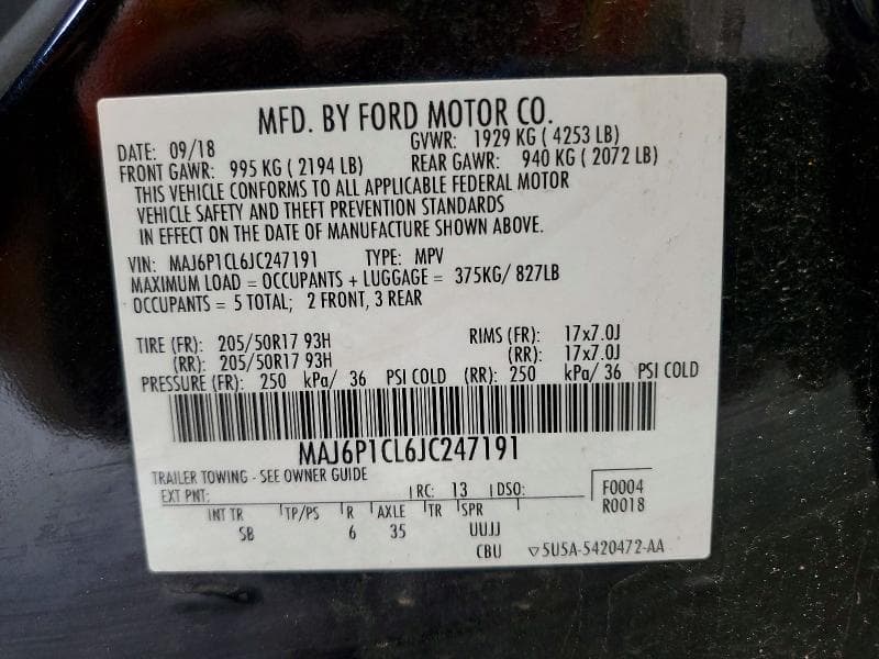 2018 FORD ECOSPORT SES 14