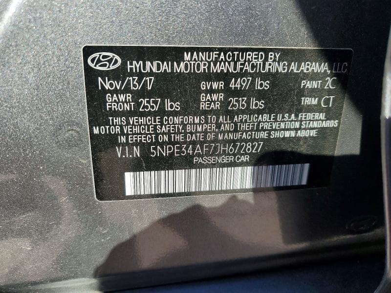 2018 HYUNDAI SONATA SPORT 12
