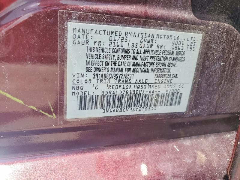 2025 NISSAN SENTRA SV 12