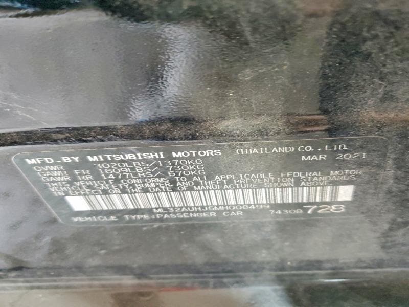2021 MITSUBISHI MIRAGE ES 13