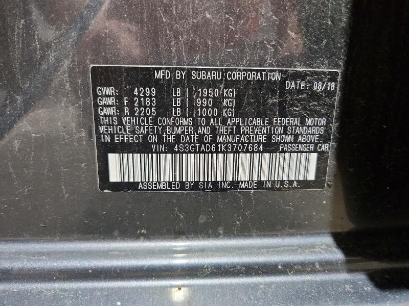 2019 SUBARU IMPREZA PREMIUM PREMIUM 12